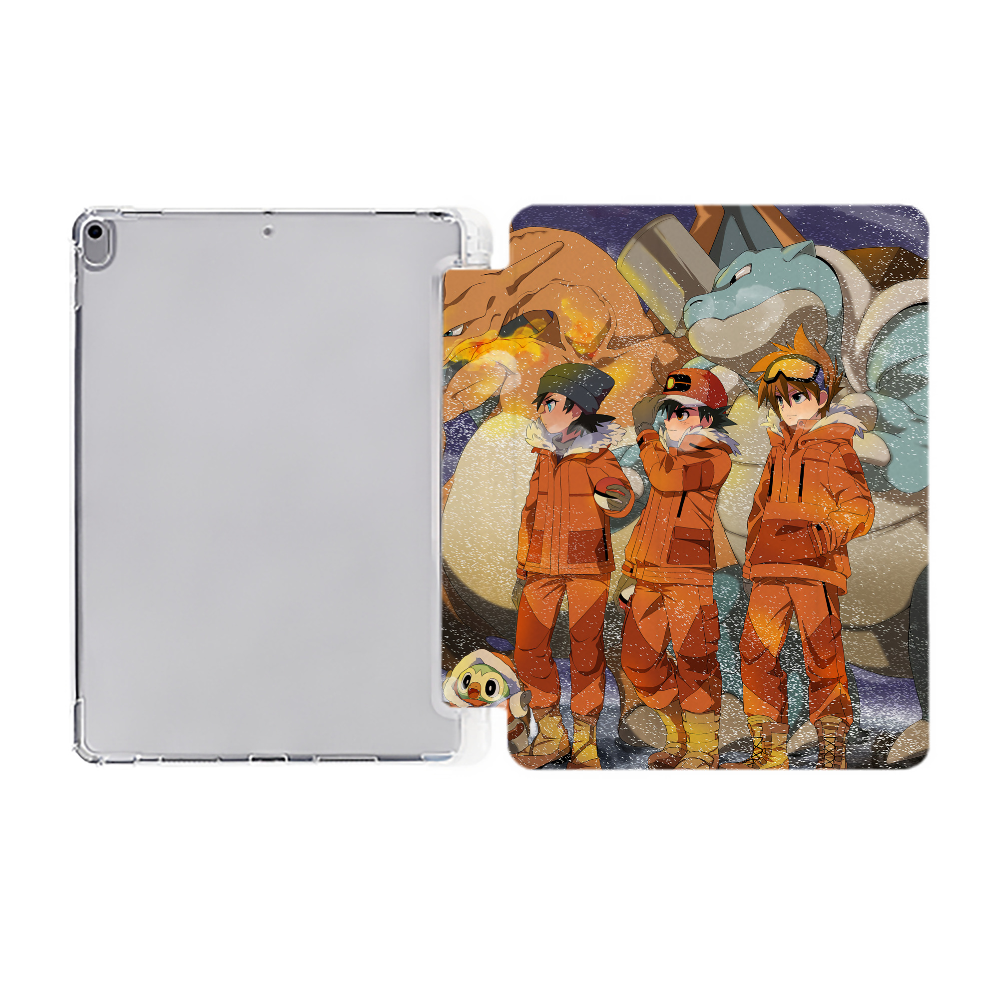 （画像用） ポケットモンスター Pokémon IPad ケース ペン収納付き 三つ折りスタンド PUレザー×シリコン 対応機種9.5/10.5/10.9インチ